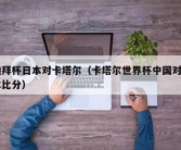 迪拜杯日本对卡塔尔（卡塔尔世界杯中国对日本比分）